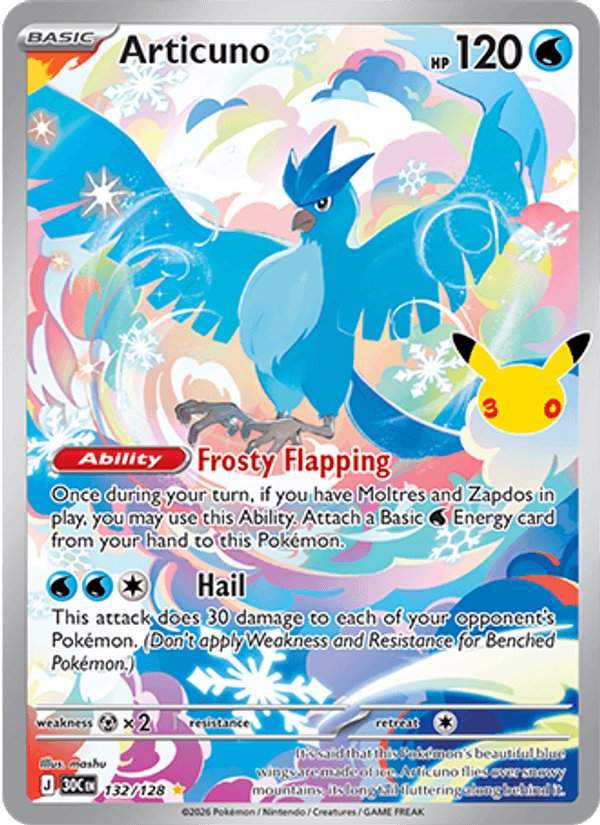 Articuno — 30th Celebration 132/128