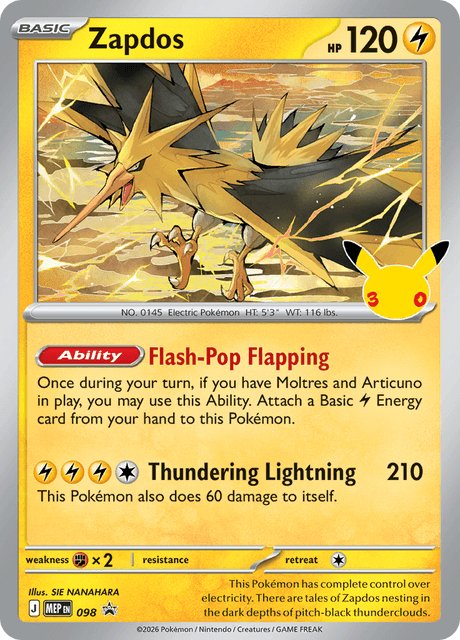 Zapdos — Mega Evolution Promos 98